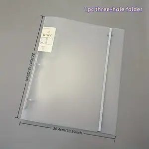 Plastic Envelope Binder Bag, 11-Hole Expandable Folder for 2/3/4 Ring File Bags, Ideal for School, Office, Home, and Business Use