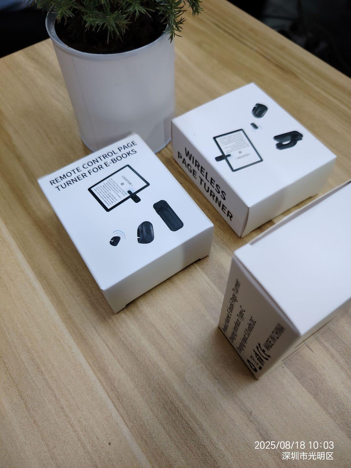 Versatile Wireless Page Turner & Camera Remote for Kindle, iPhone, iPad & Android Tablets with Rechargeable Lithium Battery & USB Charging