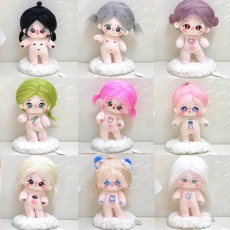 20cm Kawaii Dolls, Cute Idol Cotton Star Stuffed Plushies, Naked Dress-Up Figures with Changeable Clothes, Fans Collection Gift (Toys & Hobbies Stress Relief Classic Novelty Toy)