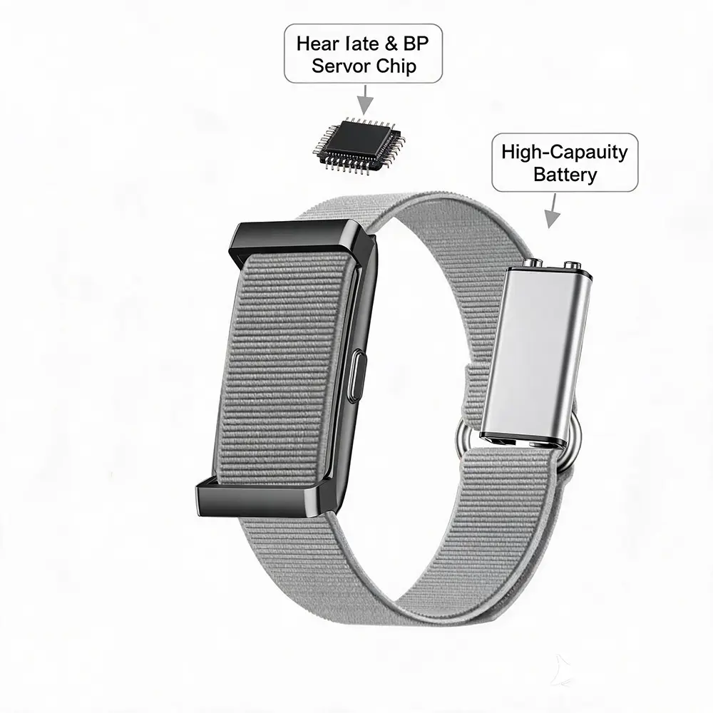 Activity Tracker with Heart Rate, Screenless Smart Bracelet,Fitness Tracker ,with Message Reminder,Alarm Clock Reminder, Sleeping Monitor,Blood Pressure,Calling Reminder,11+Sport Modes, Compatible Android & IOS