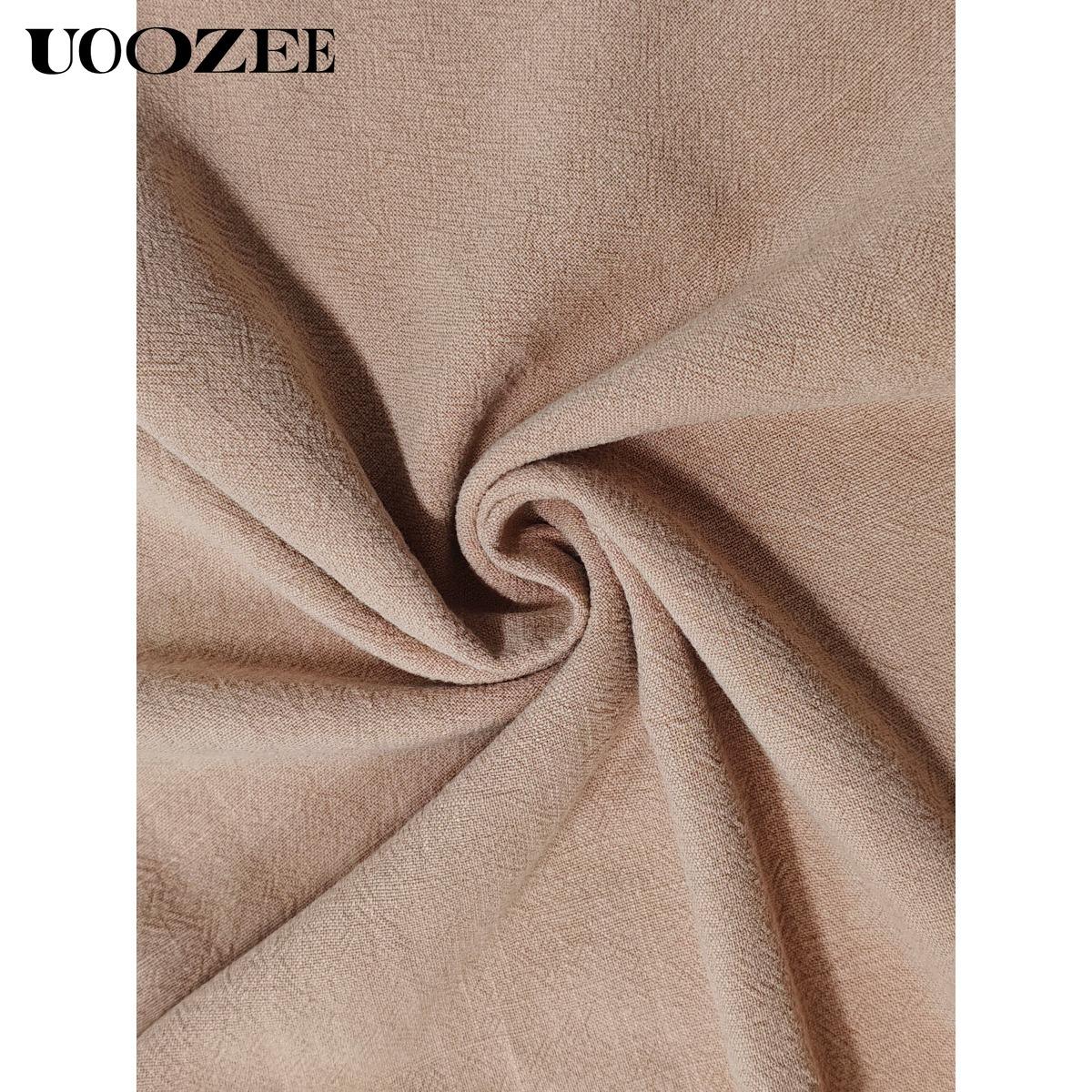 Women's Solid Color Pleated Wide Leg Sleeveless High Neck Jumpsuits Casual Linen Cotton Overalls Crewneck Fitted Everyday Style