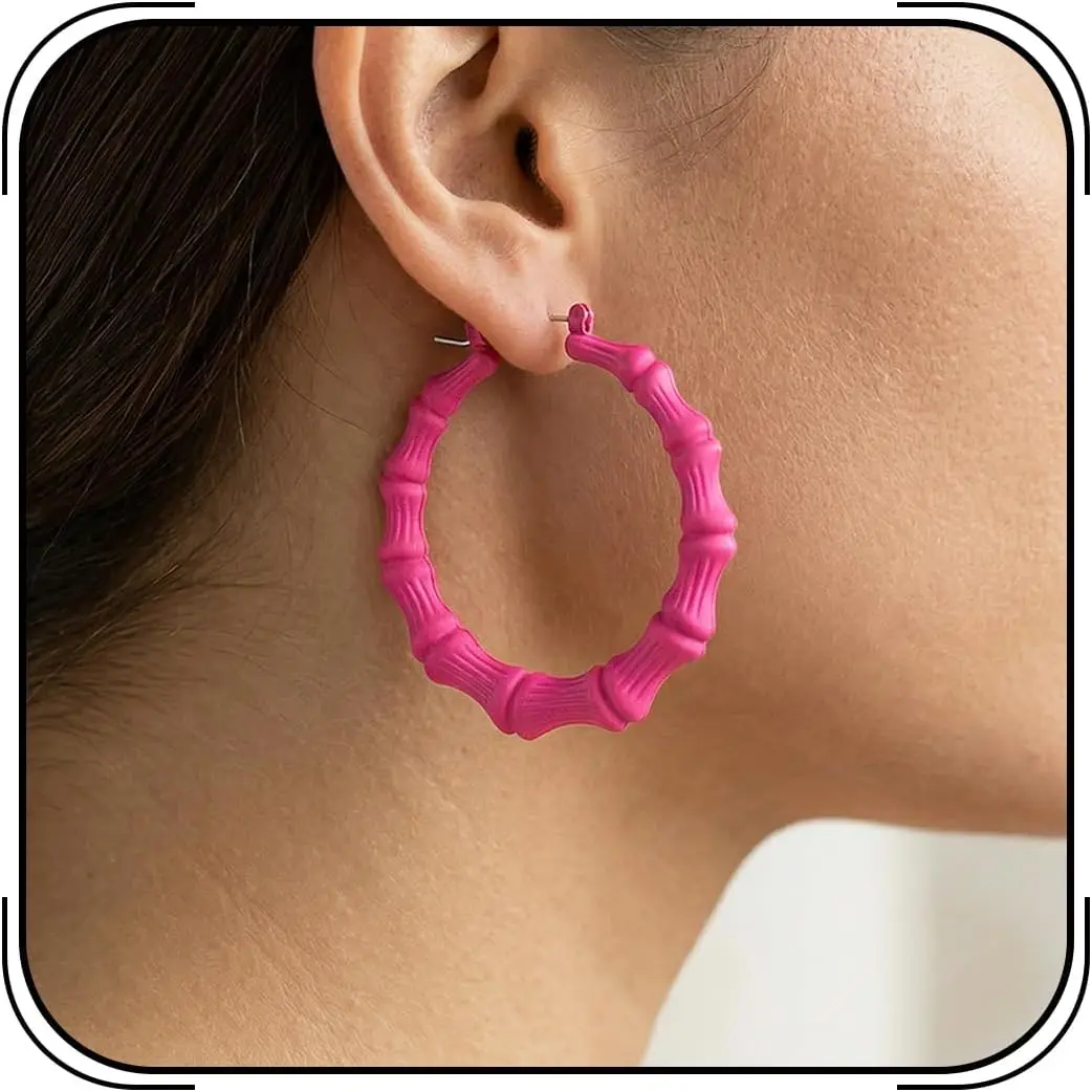 Large  Hoop Earrings for Women  Hop Chunky  Hoop Earrings 80s 90s   Gifts Rapper Party Accessories