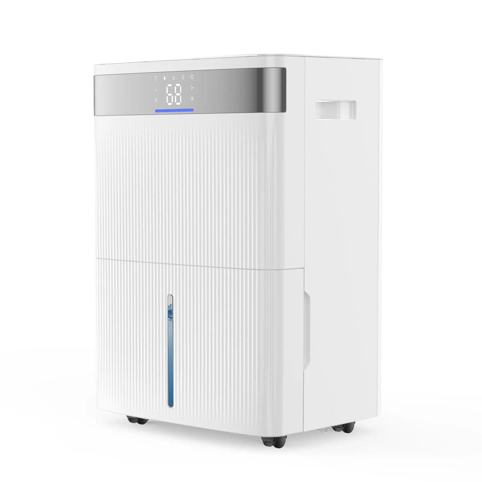 VEVOR 80 Pints Dehumidifier for Home Basement, Drain Hose for Commercial Industrial Use, Smart Humidity Control, Low Noise for Large Rooms, Warehouses, Bedrooms Storage, Large Coverage, White