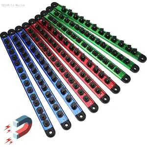 Magnetic Socket Holder Organizer Set: 9-Piece Detachable 1/4, 3/8, 1/2 Socket Trays Socket Organizer for Tool Box Drawer Holds 120-Piece Standard Size Sockets for Automotive Garage, Christmas giftAB19Wild Motion