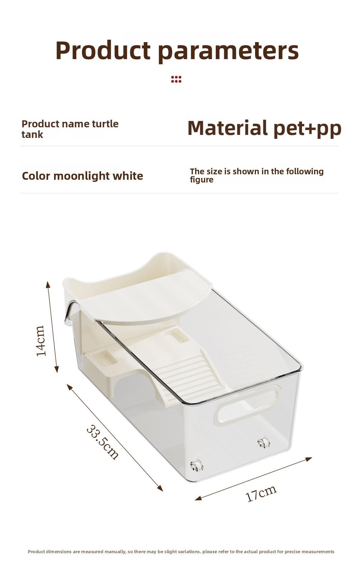 Single-compartment turtle breeding tank, household fish tank, large-capacity storage box, ecological landscaping, reptile terrarium, desktop turtle tank