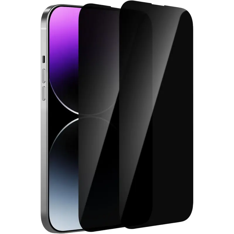 [3 Pack] Anti-Spy Tempered Glass Privacy Screen Protector for iPhone 17/16/15/14/13 Pro Max/Plus, Touch-Sensitive, Scratch-Resistant, Fingerprint-Repellent, Easy Bubble-Free Install for Smartphone, Cellphone, Handheld Devices Protection
