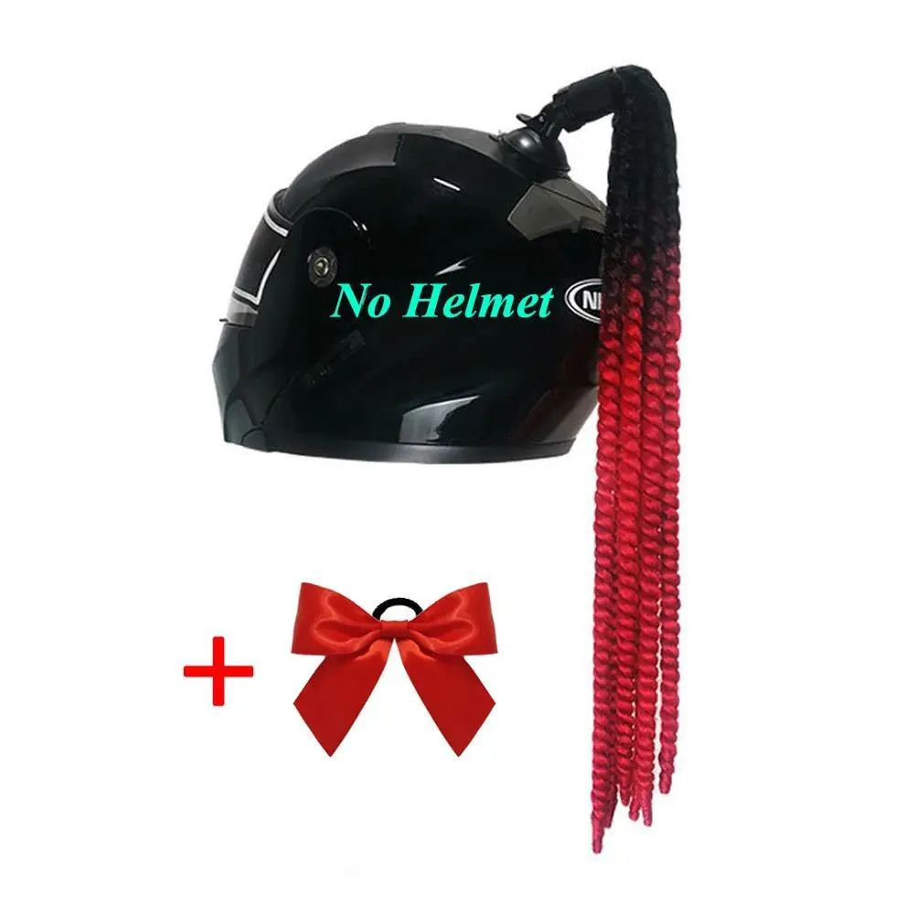 Punk Motorcycle Helmet Braids Dreadlocks Wig Twist Helmet handmade Decoration Dirty Braid Motocross Racing Moto Women Men Braids