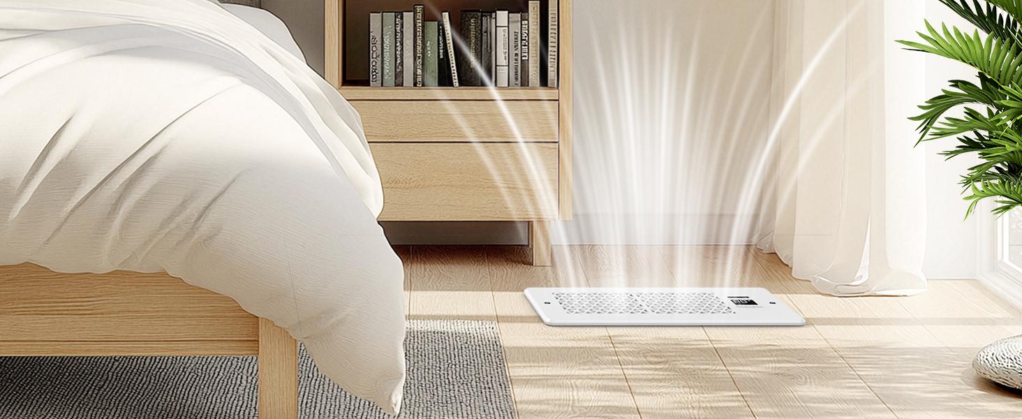 2 Pack/ 1 Pack Register Booster Fan for 4" x 10" Register Holes with Remote Control and Thermostat, 10-Speeds Floor Vent Fans Booster - Enhances AC Heating&Cooling Airflow, Quiet Air Duct Fan for Wall Ventilation Ventilator