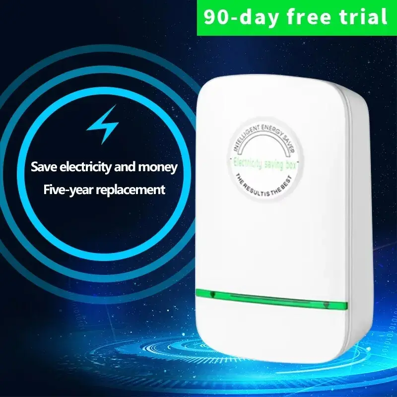 Smart Energy Saving Device Overload Overvoltage Protection Power Factor Saver Box US Plug for Residential & Commercial Use