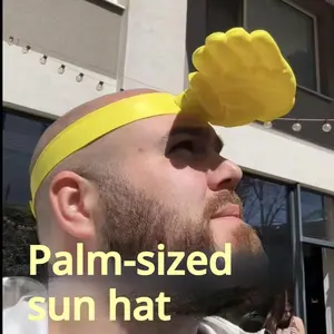 2026-Funny Palm Shaped Sun Visor Hat Adjustable Novelty UV Protection Gag Prank Outdoor Beach Party Headwear for Men Women
