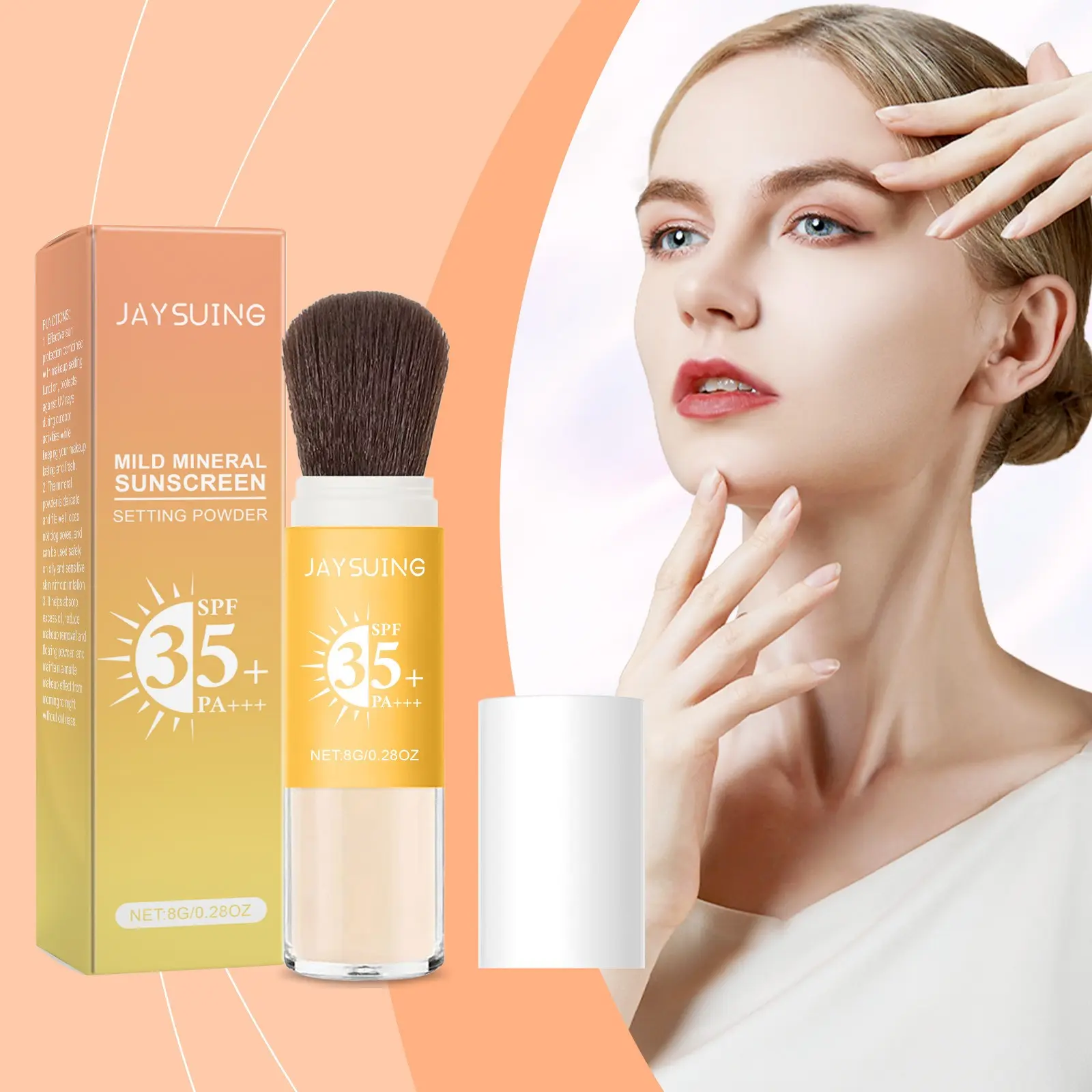 Long-Lasting Setting Powder, Finishing Powder, Natural Lightweight Breathable Oil-Control Flawless Makeup, Waterproof Sweatproof, Ideal for Outdoor Use