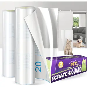 Scratch Furniture Protector, 2 Pack 196.8" x 11.8" Couch Protector from  Claws, Thickened Transparent Self-Adhesive Furniture Protectors for Couch Protection from
