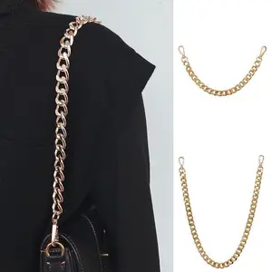 2026 New Adjustable Gold Metal Bag Chain Extender, 32/62/100cm Detachable Crossbody Bag Strap Replacement for Handbags Purses