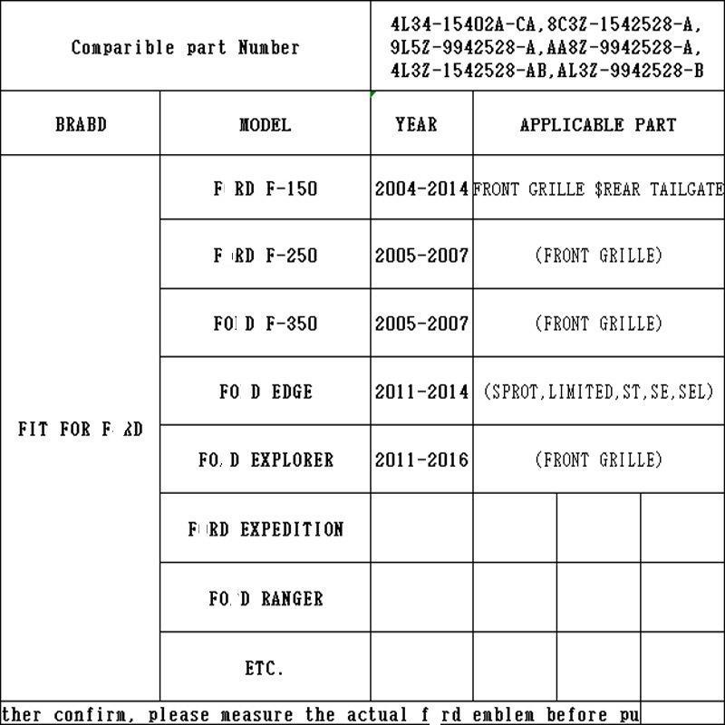 For Ford Emblem, Dynamic & Static LED Emblem Light,  Front Grille Dynamic Emblem for F150F250, Fits23*9cm/9.06*3.54in,Truck Accessory