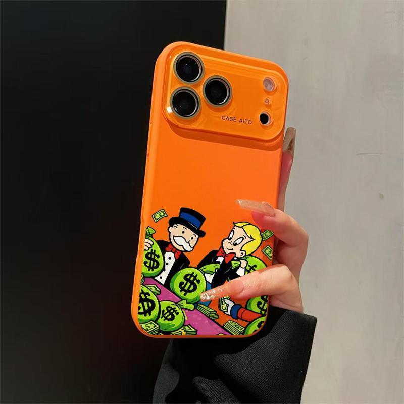 DarlingCase Graffiti Monopoly Print Phone Case Ultra Skin Friendly Touch All Inclusive Lens Compatible with IPhone 17 Pro Max, IPhone 16 Pro Max, 15/14/13/12 Stylish Protection for Your Device