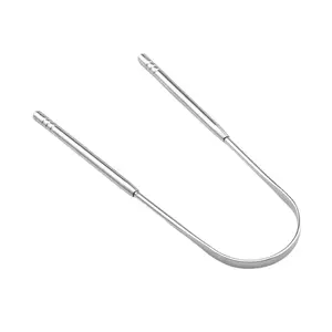 10pcs Stainless Steel Tong Scraper, Portable Rust-Resistant U-Shaped Non-Slip Handle, Adult Oral Care Fresh Breath Tool, Reduce Bad Odor