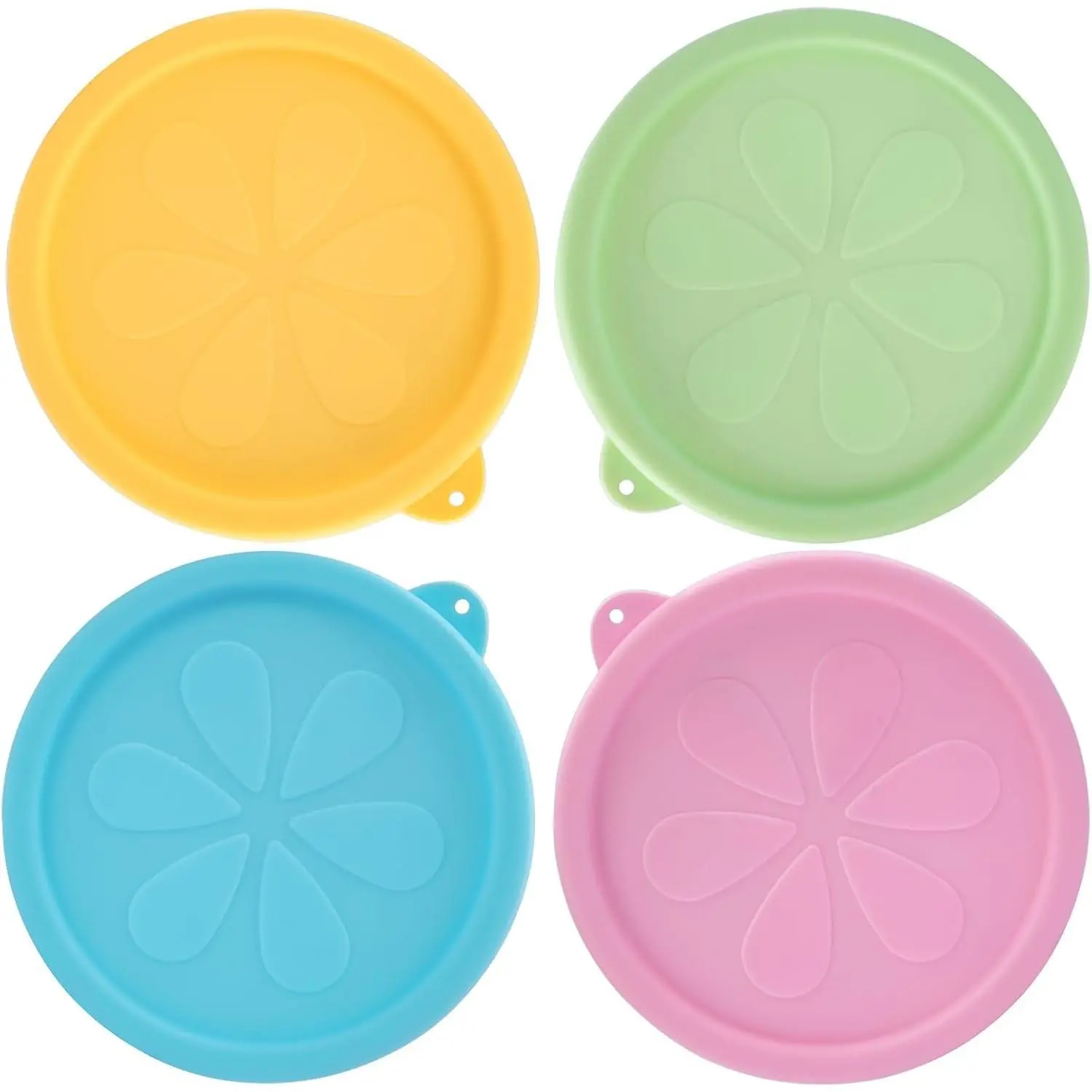 4 Cup Silicone Replacement Lids for Pyrex 7201-PC, 4Pcs Round Seal Storage Cover Safe for Glass Bowls, for Microwave, Dishwasher and Freezer, Leak-proof, 4 Colors for Easy Differentiation