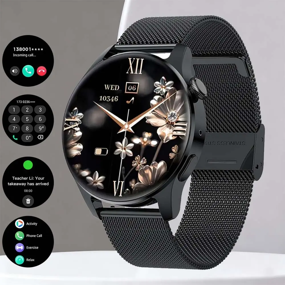 1.52 Inch Screen Smartwatch Men's Watch Business Watch Sporty Casual Watch Features Multiple Sports Modes Call Alerts Message Alerts Music Control Perfect for Friends Lovers Family Smart Watch