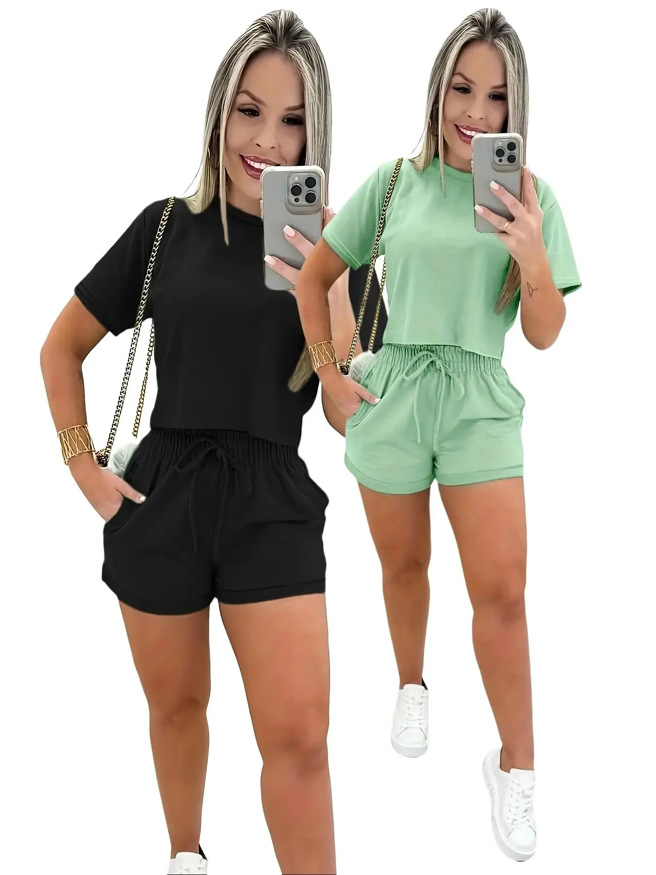 Mint Green*1 pc+Black*1 pc
