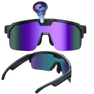 Women’s Smart Sport Glasses, Smart Glasses with Camera,  4GB Memory Build-in(No TF Card Need),8MP Camera Anti-Shake, 1200P Video Recording , ABS+PC Frame,270Mah Battery, Bluetooth Call ,Music Control ,AI Translation,AI  Image Recognition