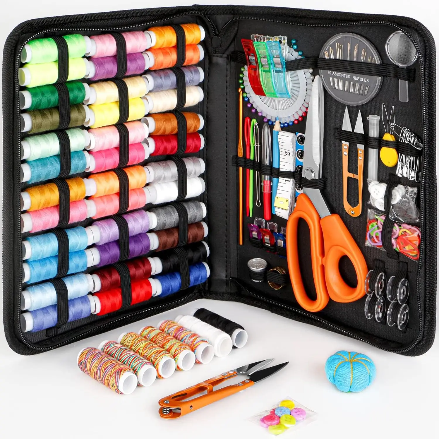 Sewing Kit for Adults,  and Thread Kit for Sewing,Professional Sewing Supplies Accessories with Tailor ,43XL Thread,30 ,Yarn Snips and  for Travel  Beginners