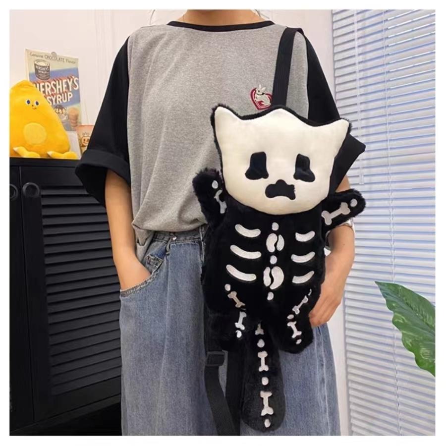 Y2K Novelty Cute Plush Backpack Cool Gothic Knapsack Harajuku Girl Street Personality Backpacks Fashion Women's Travel Rucksacks
