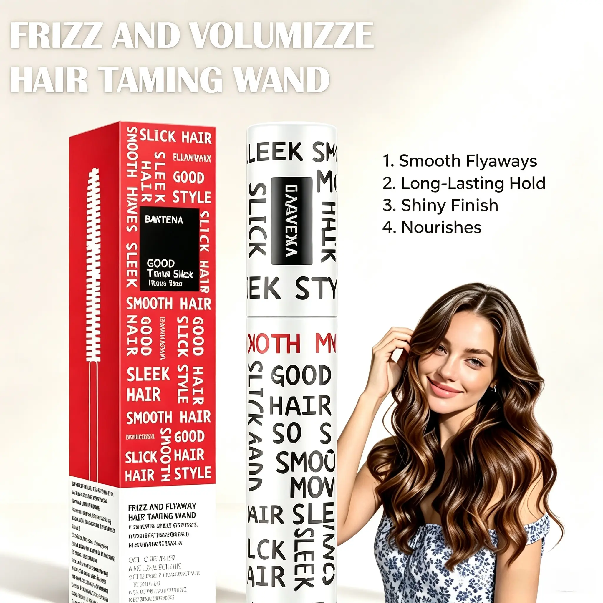 Good Behavior Hair Taming Wand, Anti-Frizz Finishing Stick for Flyaways & Frizzy Hair, Lightweight Sleek Styling Gel Stick, Travel Size 0.46oz sohochic