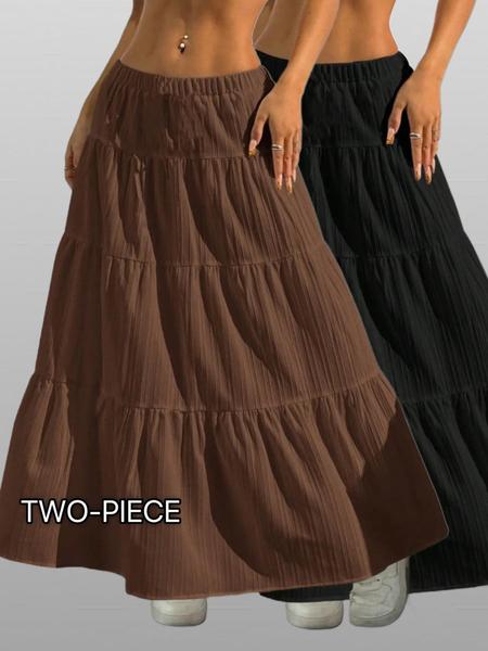Women'S Casual White Pleated Maxi Skirt with Tie Waist - Loose, Flowy Design for Spring and Summer, Spring Casual Wear | Pleated Skirt | Wide Leg Skirt Women'S Casual White Pleated Maxi Skirt with Tie Waist - Loose, Flowy Design for Spring and Summer, Spring Casual Wear | Pleated Skirt | Wide Leg Skirt