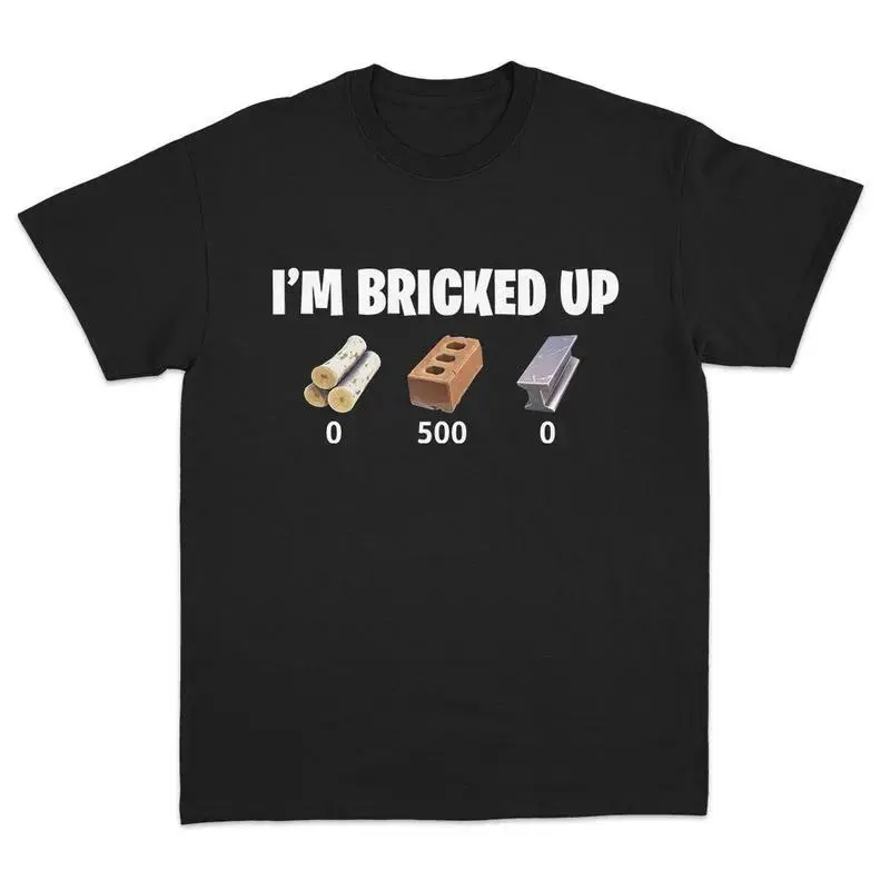 Men's Short-Sleeve Breathable Cotton I'm Bricked Up Meme Graphic Top, Casual Outfit Essential, Golf Gift T-Shirt for Women t0714, Tops, Shortsleeve, Basic, Menswear, Animal, Print, Round Neck, Tee, Cartoon Print