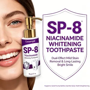 Lecareph Sp-8 Niacinamide Whitening Toothpaste, Press-Type Daily Oral Care, 90g, Brighten Teeth, Regular Use, Single Pack
