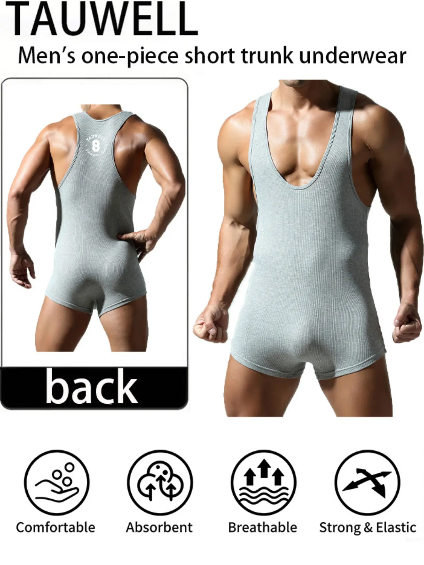 Men's Sexy Tight-Fit Sports Fitness Tank Top Sleeveless Bodysuit, Breathable Running Training Wear, Comfortable Gym Apparel