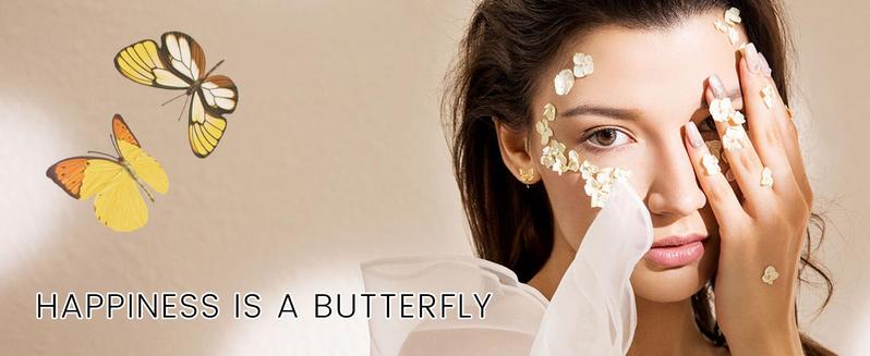 ZELORES 1Pair Sterling Silver Butterfly Hoop Earrings Gold Half Hoop Earrings Small Huggie Hoop Earrings Butterfly Earrings for Women