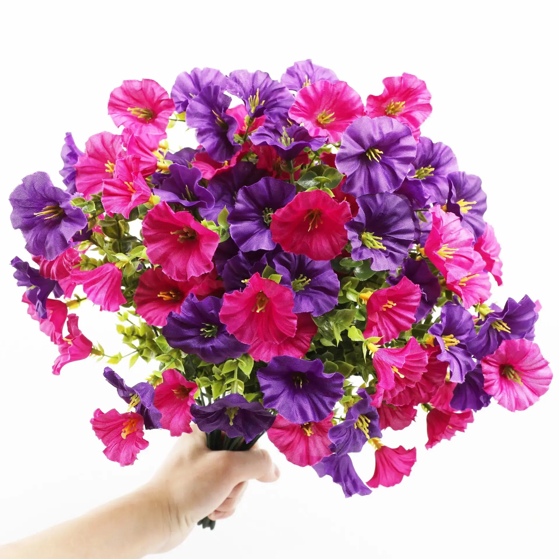 24 Bundles Outdoor Artificial Flowers, Spring Summer Porch Decoration, Realistic UV Resistant Silk Plants, Garden Patio Home Decor, Home Accessory, Artificial Flower Decorations, Artificial Flower Bouquet, Outdoor Faux Plants, Artificial Floral Plant
