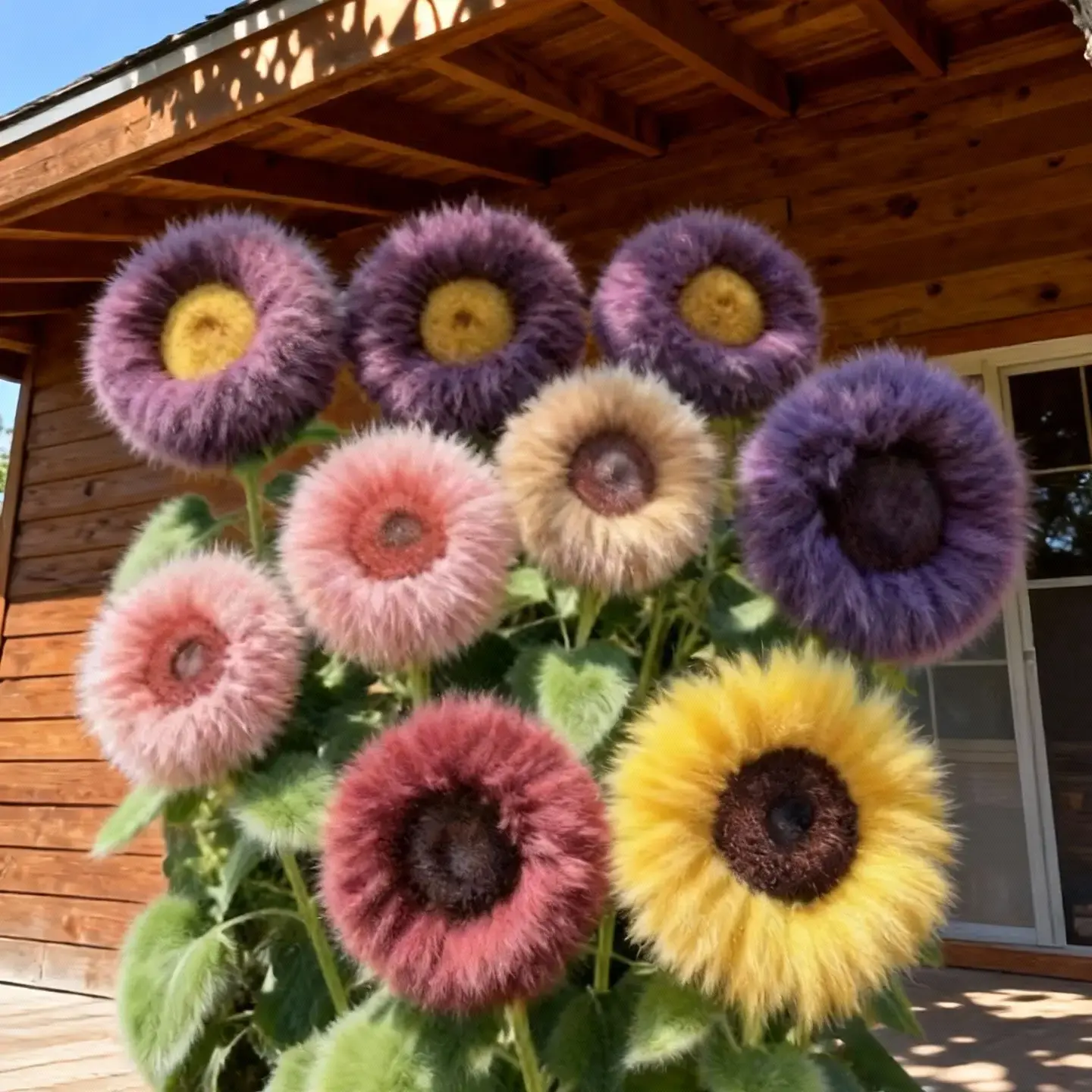 Fluffy Teddy Bear Sunflower Seeds (50+ Count), Dwarf Compact Variety with Colorful Blooms, Easy Growth for Porch Planters & Flower Garden, Full Sun, Ideal for Beginners, Adds Charm to Outdoor Spaces