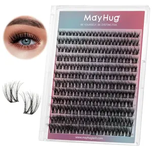 Lash Clusters DIY Eyelash Extensions 144 Clusters Lashes D Curl 3D Eyelash Clusters Extensions Wispy Lashes Cluster Ultra-Soft & Super Light & DIY at Home (Prism)