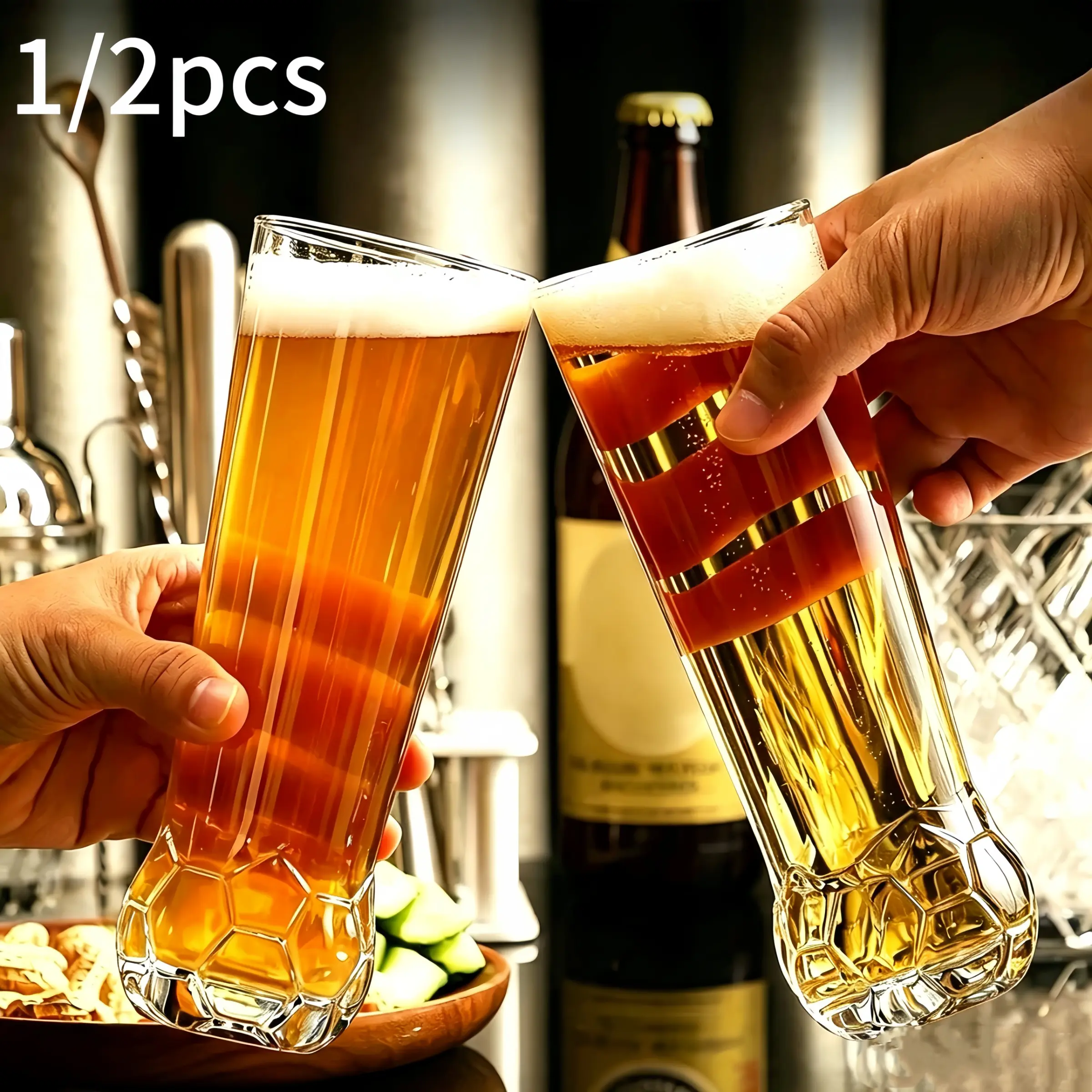 Creative Football Shaped Beer Cup, Large Capacity Drinking Glass, Ideal for Bars, Parties, Home Use, Fan Gift, Unique Bar Accessory