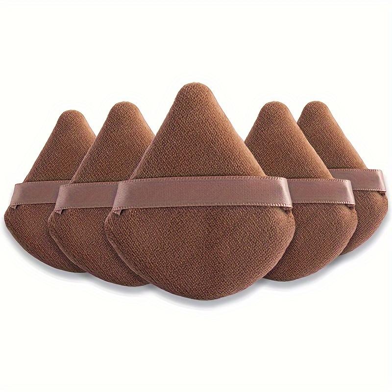 Double-sided Triangle Shaped Plush Makeup Puff, Triangle Powder Puff, 5 Counts/set Soft Makeup Puff, Beauty Puff, Professional Makeup Tool for Women & Girls Daily Use