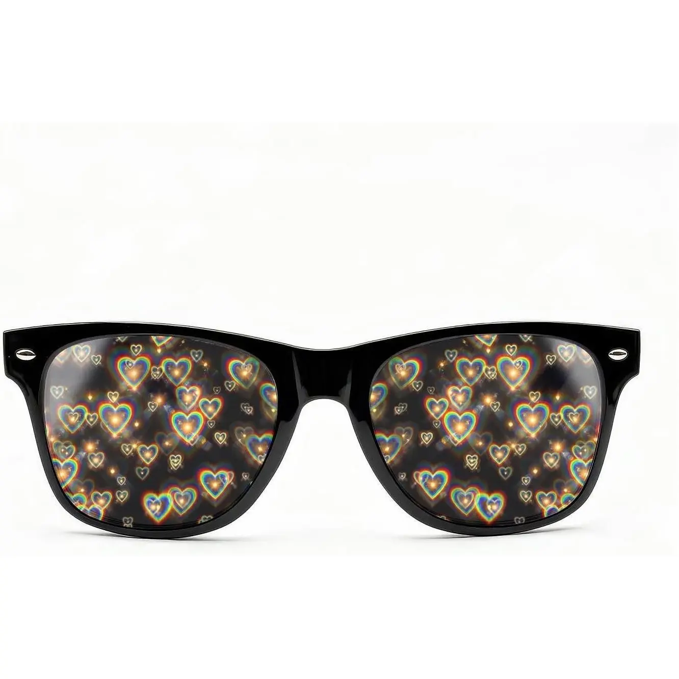 Ultimate 3D Rainbow Heart Effect Diffraction Glasses - Ideal EDM, Concert, and Rave Accessory