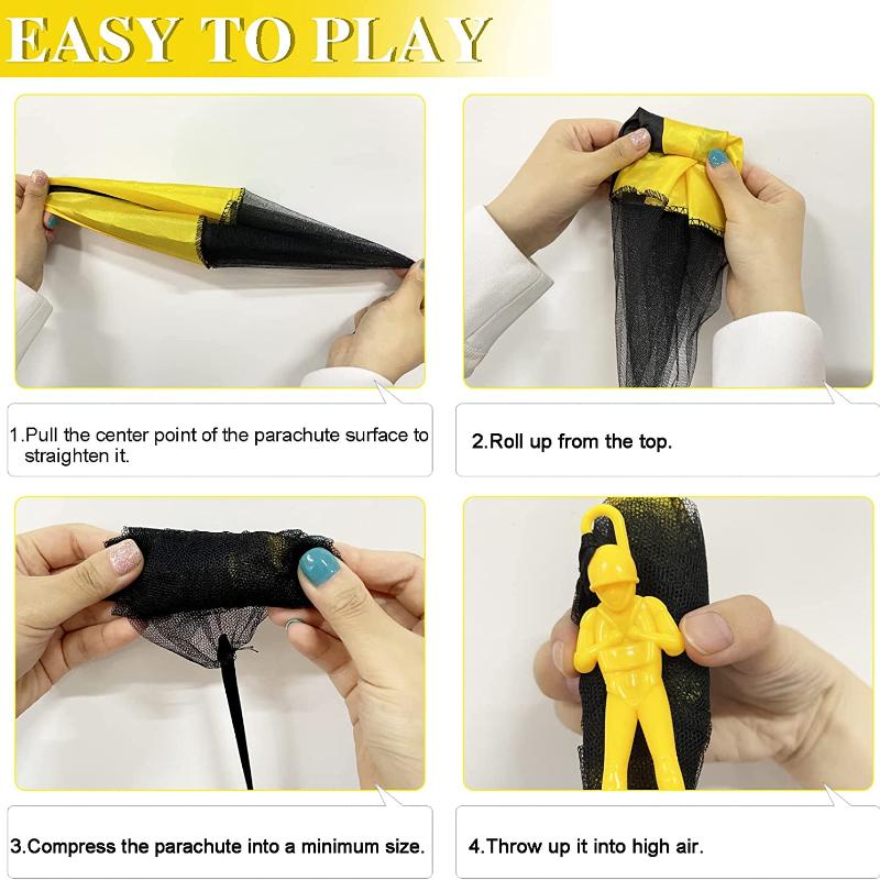 1 piece of tangled parachute figure hand-thrown soldier square outdoor youth flying toy