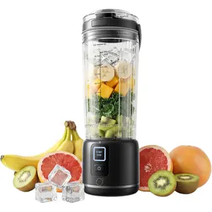 Personal Portable Blender for Shakes & Smoothies, 6000mAh Cordless USB-C Rechargeable Blender with 2 Blend Modes, Leakproof Travel Lid, Dishwasher Safe, Ideal for Gym Office Kitchen,