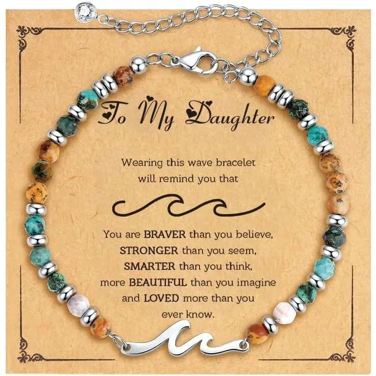 Stone Bracelets - Wave Bracelets Gifts for Women Girls |  Gifts for Women, Mom, , Sister, Daughter, Wife, Sister  Birthday Christmas  Trendy Stuff
