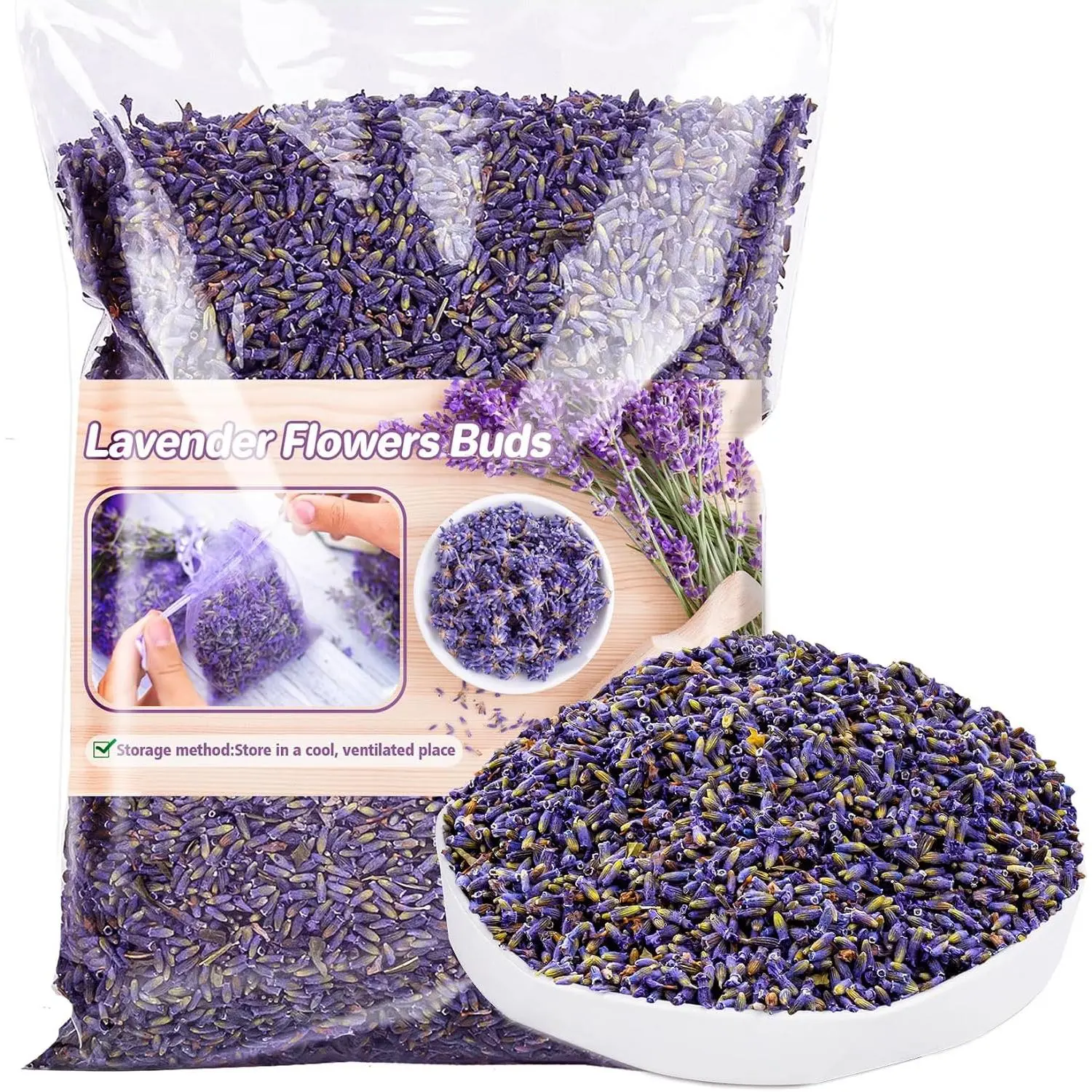 Dried Lavender Flowers 3oz for Drawer and Closet Sachets