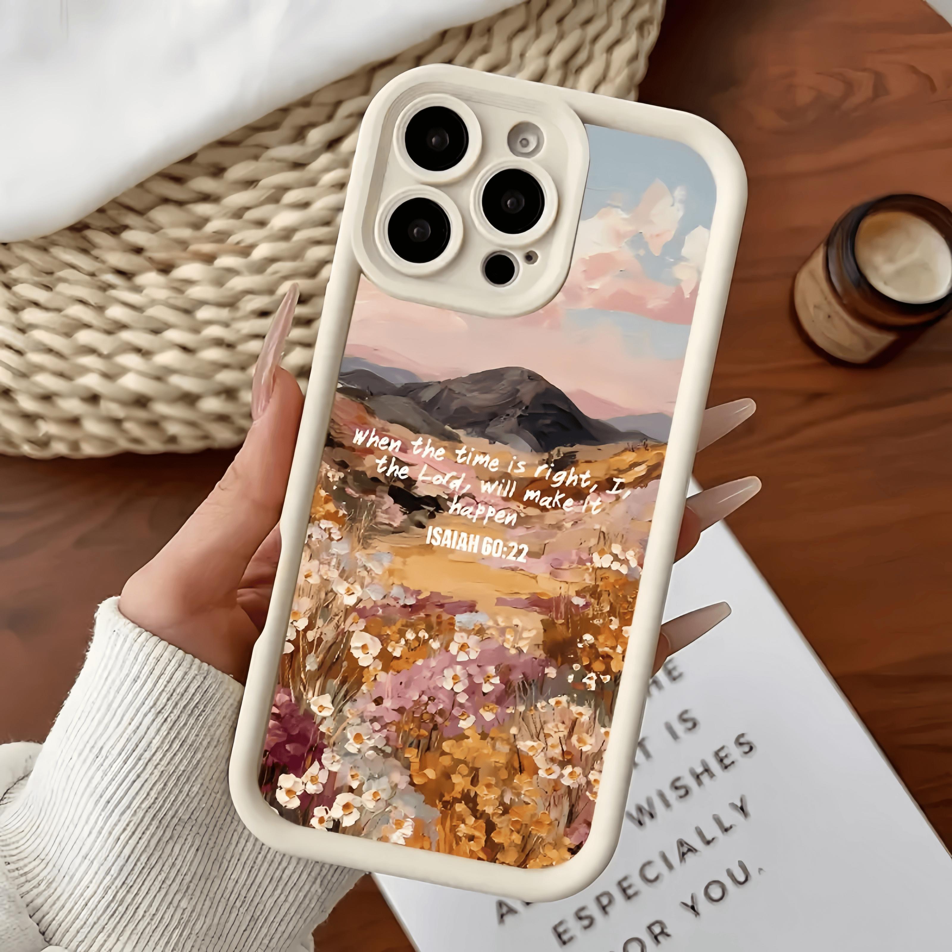 Wildflower Verse Soft TPU Case for iPhone 11-17/ProMax/X/XS/XSMax - Slim Fit, 1.2mm Raised Lips, Non-Slip, Durable Silicone, Shockproof Protection