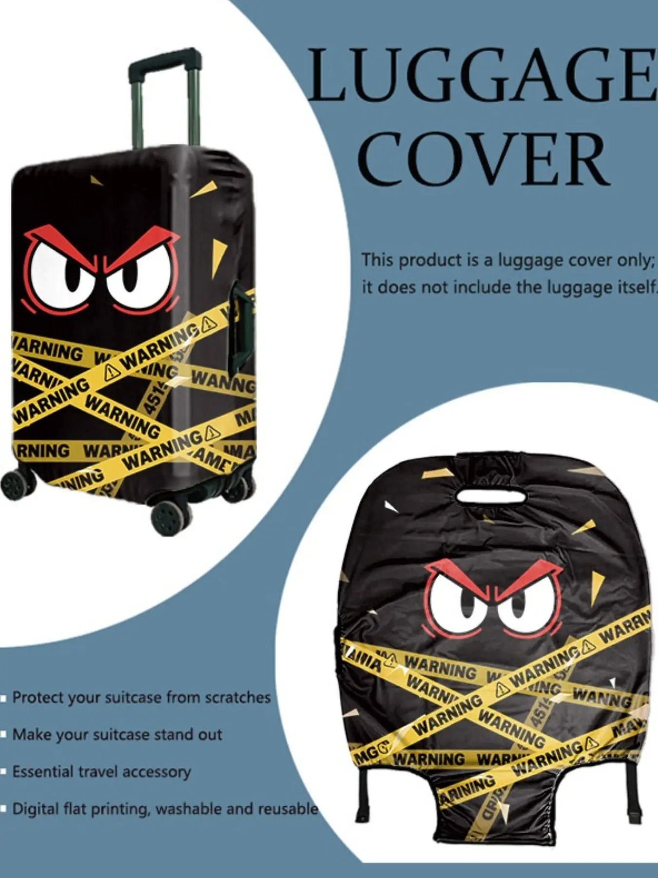 1pcs Luggage Protective Cover, All over Print Design, Suitable for 20-28 Inch Suitcases, Thick High-Quality Fabric, Essential Travel Accessory