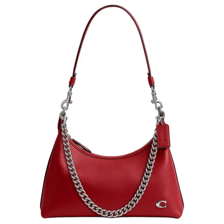 COACH Juliet 25 Leather Handbag for Women – Crossbody, Shoulder, and Top-Handle Style in Ruby Red