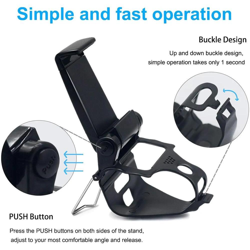 Gamepad Holder, 1 Count Foldable Adjustable Game Controller Bracket, Phone Holder & Gamepad Stand for PS4 Gamepad, Cell Phone Holder, Game Console Accessories