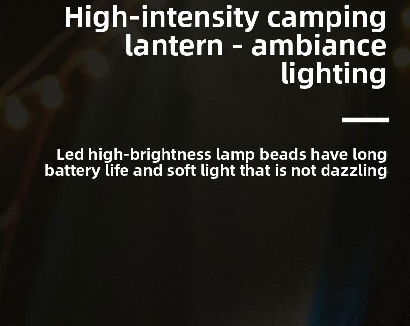 Outdoor Camping String Lights Warm White LED Fairy Lights with Ruler Design Windproof Rope Lantern for Tent Decoration Festival Party Night Lighting