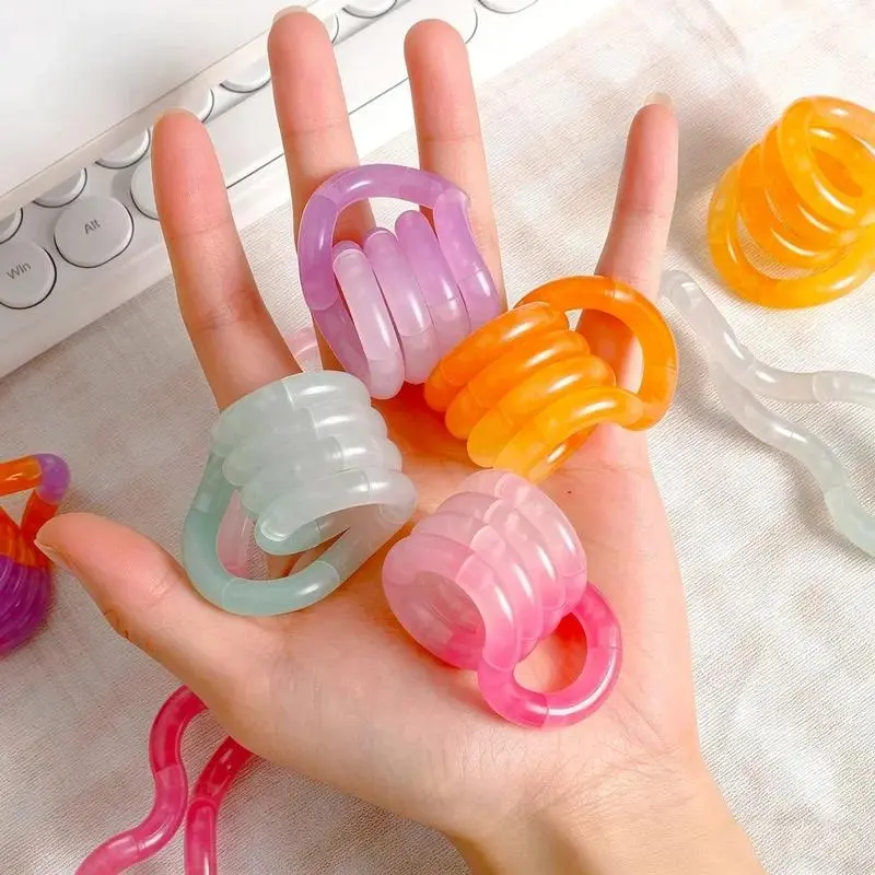 New Silicone Temperature Changing Twisting And Finger Decompression Toy Pinch Pressure Plate Play Gradient Color Focus Training