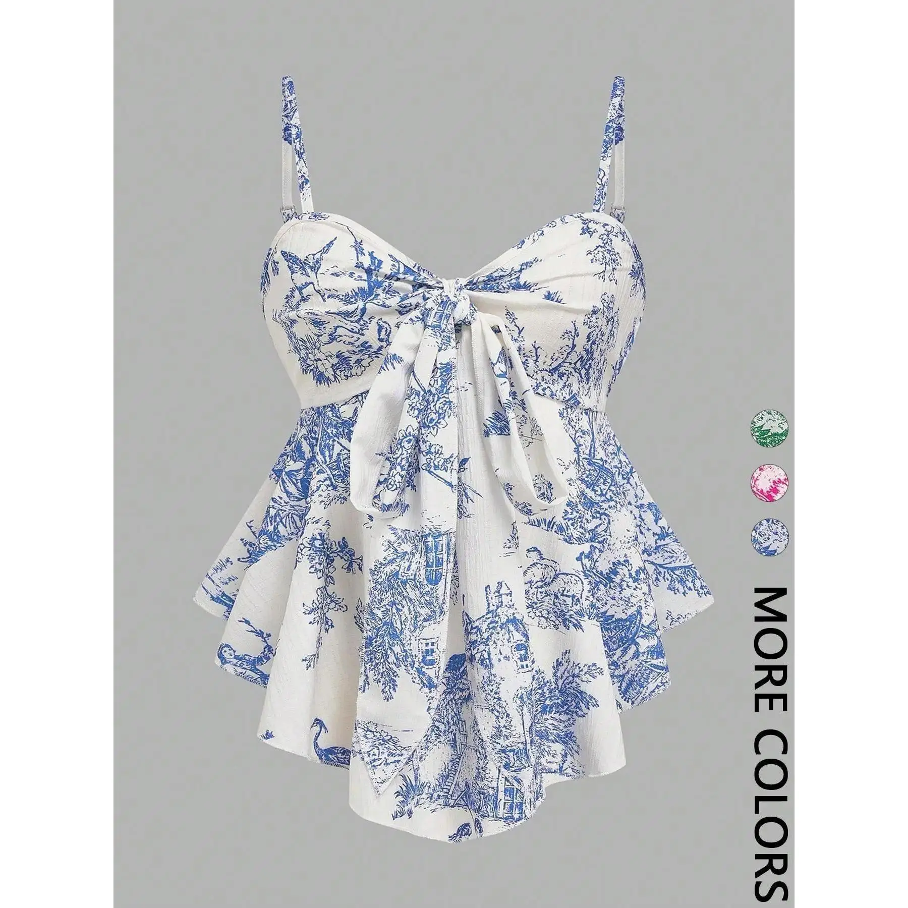 Women's Texture Print Close-Fitting Halter Top Elegant for Vacation Commuting And Daily Wear Single Piece