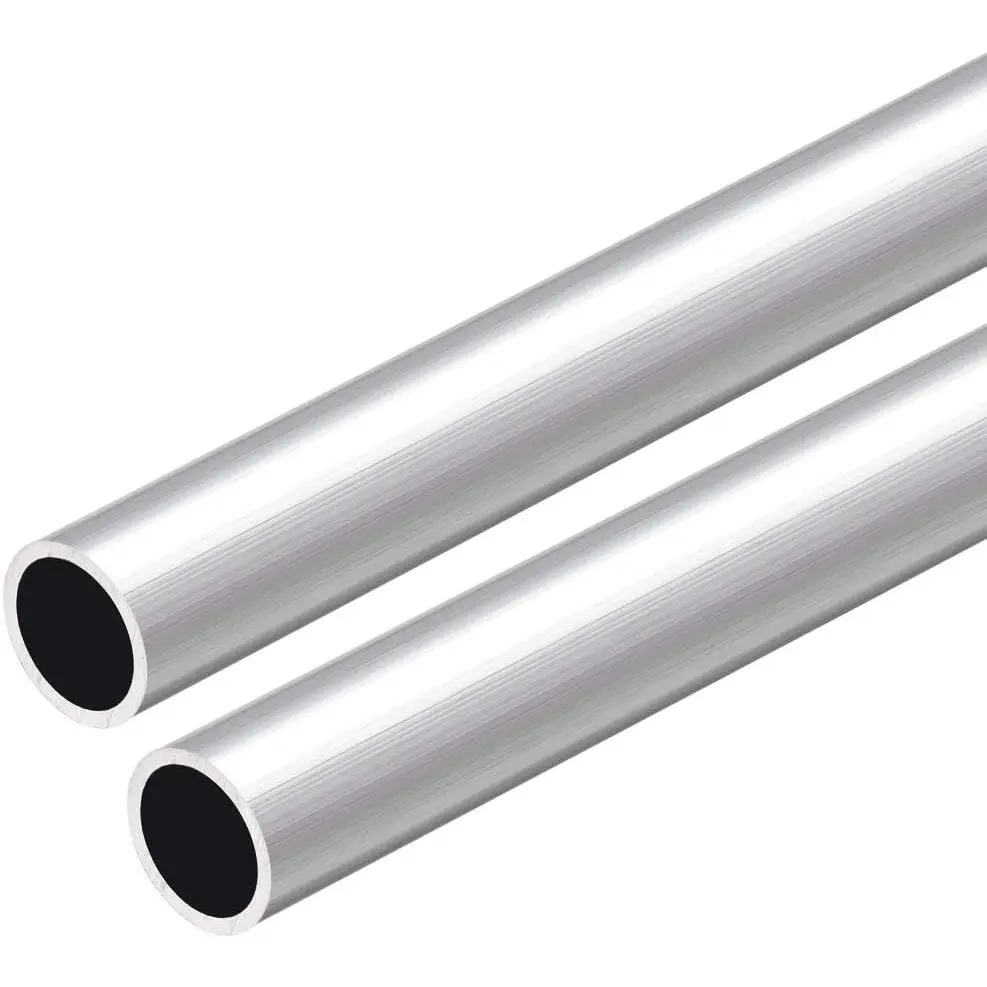 6063  Round Tube, 300mm Length 12mm OD 10mm Inner Dia Seamless  Straight Tubing 2 count